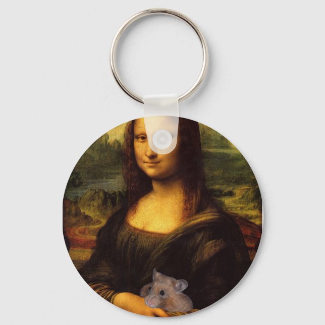 Mona Lisa With Hamster Nyckelring (Framsida)