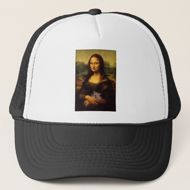 Mona Lisa With Hamster Truckerkeps (Framsida)