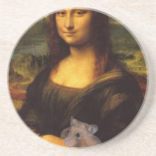 Mona Lisa With Hamster Underlägg