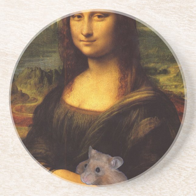 Mona Lisa With Hamster Underlägg (Framsidan)