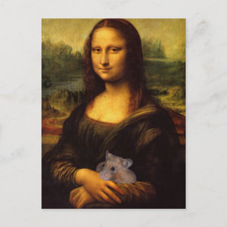 Mona Lisa With Hamster Vykort