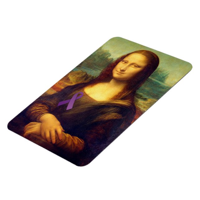 Mona Lisa With Lila Ribbon Magnet (Vänstra Sidan)