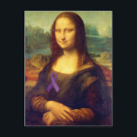 Mona Lisa With Lila Ribbon Vykort<br><div class="desc">Vilket underbart leende - hon har den mest berömd som leker ansikte alpha 1-antitrypsin-bristande medvetenhet gynekologisk cancer: cervikal, ovarial, uterin/endometrial, vaginal och vulvar cancer HT-brott, mobbning och självmordsförebyggande epilepsi och medvetenhet om epilepsi allmän medvetenhet om cancer testikulär cancermedvetenhet Crohns sjukdom och kolitis-medvetandehöjande domestic Medvetenhet om migrantmedvetenhet och homofobi Gilmore Awareness...</div>