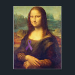 Mona Lisa With Lila Ribbon Vykort<br><div class="desc">Vilket underbart leende - hon har den mest berömd som leker ansikte alpha 1-antitrypsin-bristande medvetenhet gynekologisk cancer: cervikal, ovarial, uterin/endometrial, vaginal och vulvar cancer HT-brott, mobbning och självmordsförebyggande epilepsi och medvetenhet om epilepsi allmän medvetenhet om cancer testikulär cancermedvetenhet Crohns sjukdom och kolitis-medvetandehöjande domestic Medvetenhet om migrantmedvetenhet och homofobi Gilmore Awareness...</div>