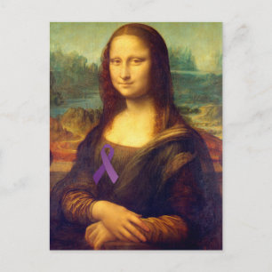 Mona Lisa With Lila Ribbon Vykort