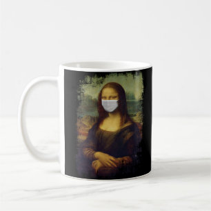 Mona Lisa With Mask Kaffemugg