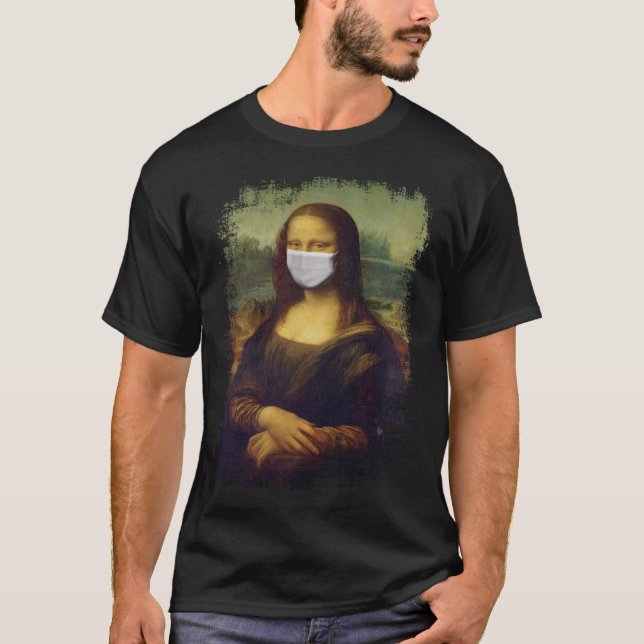 Mona Lisa With Mask T Shirt (Framsida)