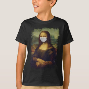 Mona Lisa With Mask T Shirt