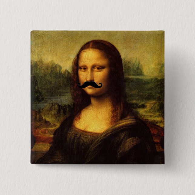 Mona Lisa With Mustache Knapp (Framsida)
