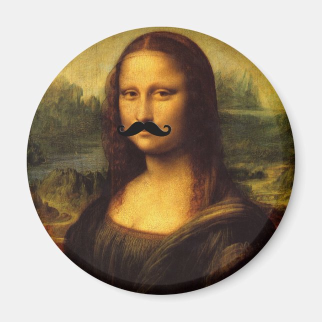Mona Lisa With Mustache Magnet (Framsidan)