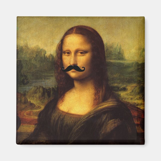 Mona Lisa With Mustache Magnet (Framsidan)
