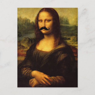Mona Lisa With Mustache Vykort