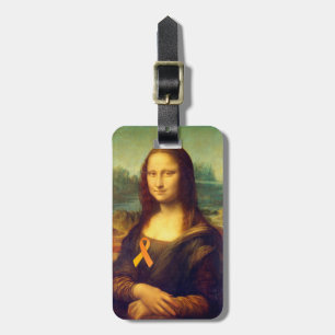 Mona Lisa With Orange Ribbon Bagagebricka