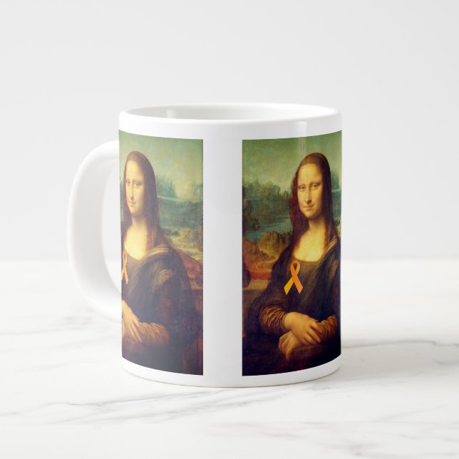 Mona Lisa With Orange Ribbon Jumbo Mugg (Framsida vänster)