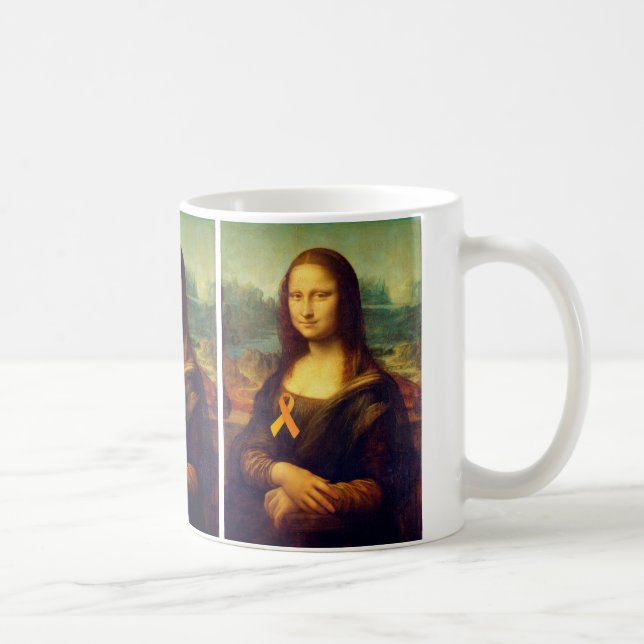 Mona Lisa With Orange Ribbon Kaffemugg (Höger)