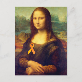 Mona Lisa With Orange Ribbon Vykort