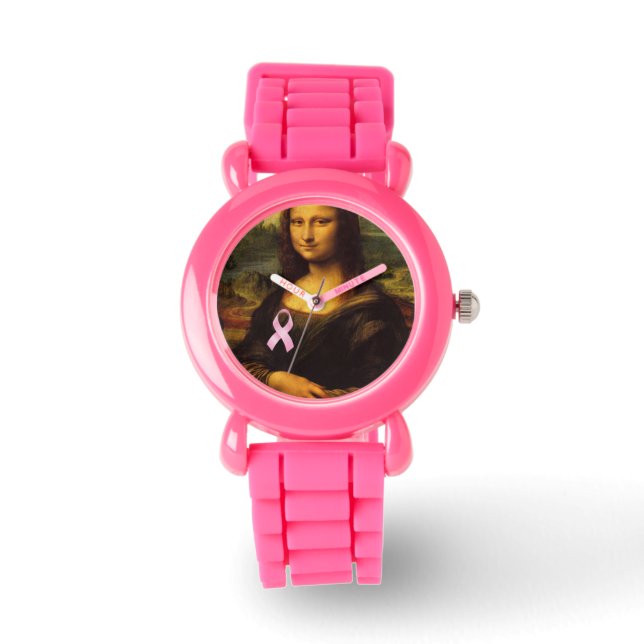 Mona Lisa With Rosa Ribbon Armbandsur (Framsida)