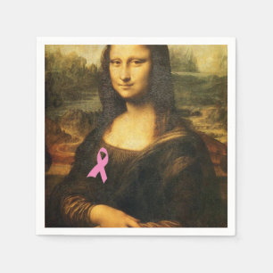 Mona Lisa With Rosa Ribbon Pappersservett