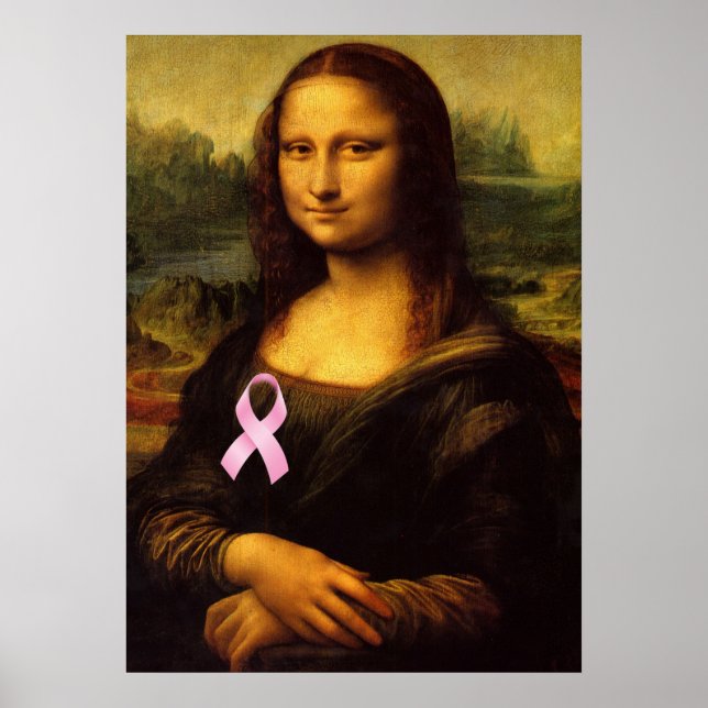 Mona Lisa With Rosa Ribbon Poster (Framsidan)