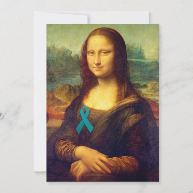 Mona Lisa With Teal Ribbon (Framsida)