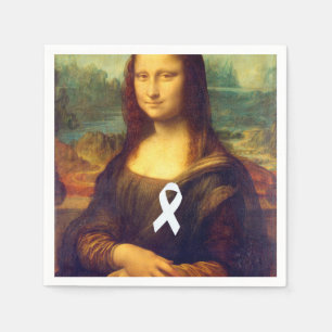 Mona Lisa With White Ribbon Pappersservett