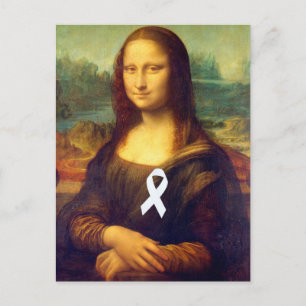 Mona Lisa With White Ribbon Vykort