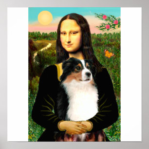 Mona Lisa's Australian shepherd (Tri) Poster