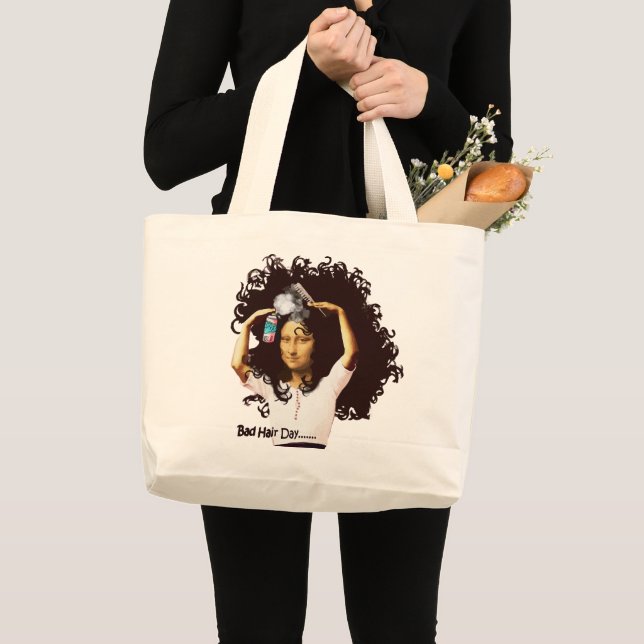 Mona Lisas dåliga hårddag Jumbo Tygkasse (Framsida (produkt))