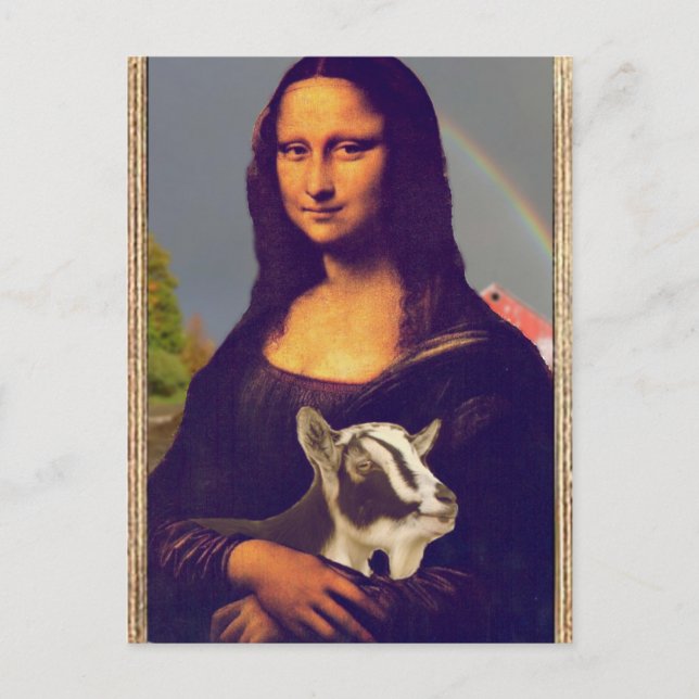 Mona Lisa's Goat Vykort (Framsida)