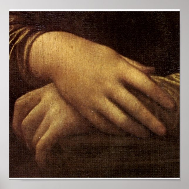 Mona Lisa's Hand av Leonardo da Vinci c. 1505-1513 Poster (Framsidan)