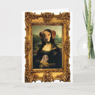 Mona Lisa's Hund - Golda Lisa - Berömd Porträtt Kort