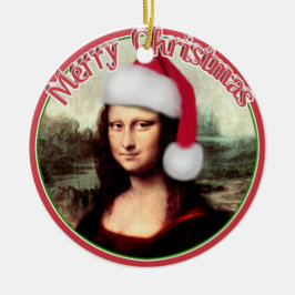 Mona Lisa's jultomten Hat Julgransprydnad Keramik