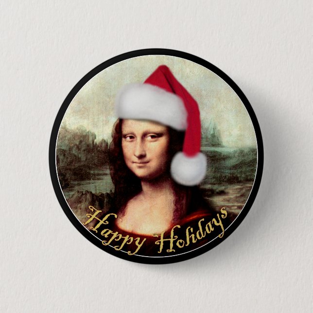 Mona Lisa's jultomten Hat Knapp (Framsida)