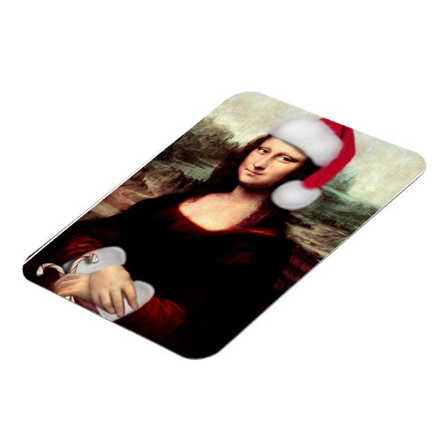 Mona Lisa's jultomten Hat Magnet (Vänstra Sidan)