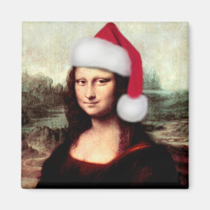 Mona Lisa's jultomten Hat Magnet