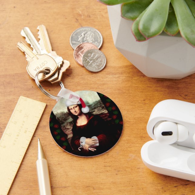Mona Lisa's jultomten Hat Nyckelring (Skrivbord)
