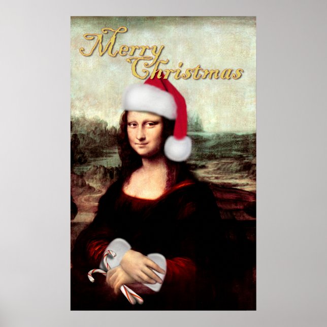 Mona Lisa's jultomten Hat Poster (Framsidan)