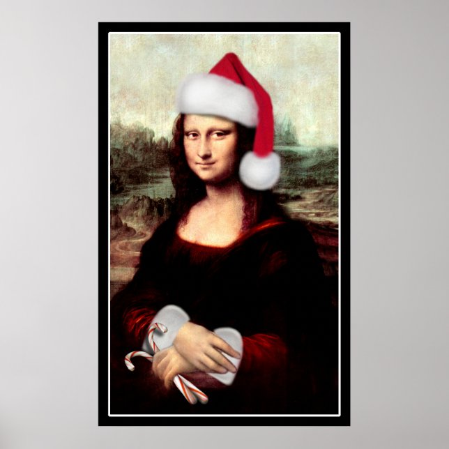 Mona Lisa's jultomten Hat Poster (Framsidan)