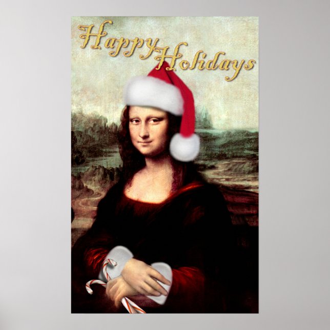 Mona Lisa's jultomten Hat Poster (Framsidan)
