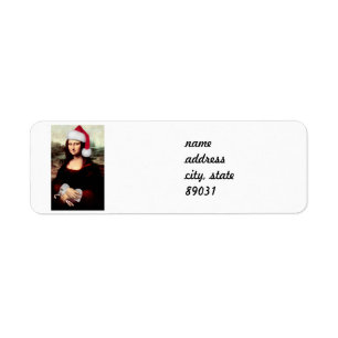 Mona Lisa's jultomten Hat Returadress Etikett