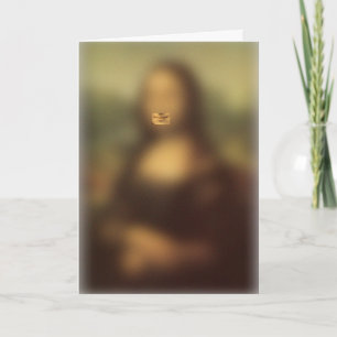 Mona Lisa's Smile Souvenir Folded Greeting Card Kort