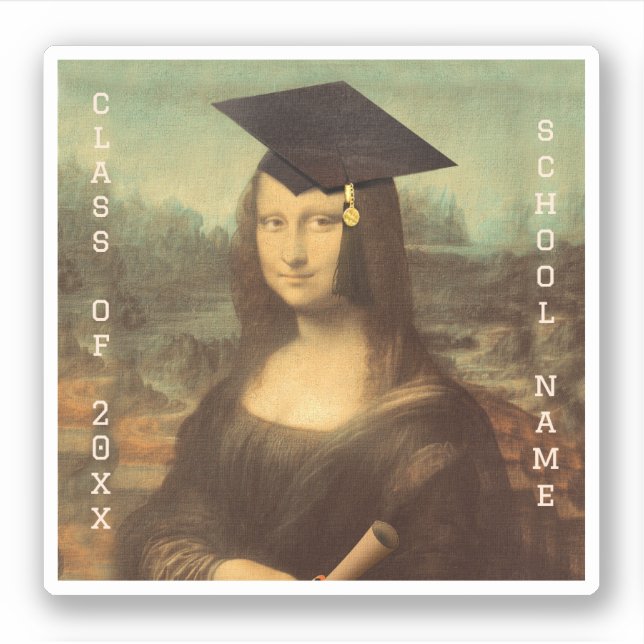Mona Lisa's Studenten Day Klistermärken (Framsida)