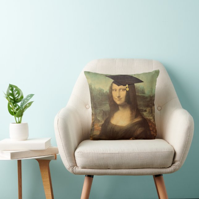 Mona Lisa's Studenten Day Kudde (Stol)