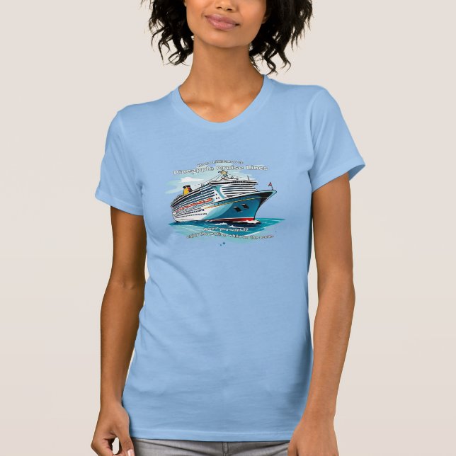 Mona Littlemore's Pineapple Cruise Linjer swingers T Shirt (Framsida)