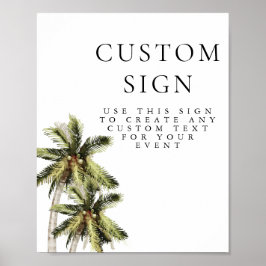 MONA Modern Minimal Palm Tree Tropical Anpassad Sk Poster