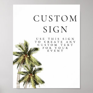 MONA Modern Minimal Palm Tree Tropical Anpassad Sk Poster