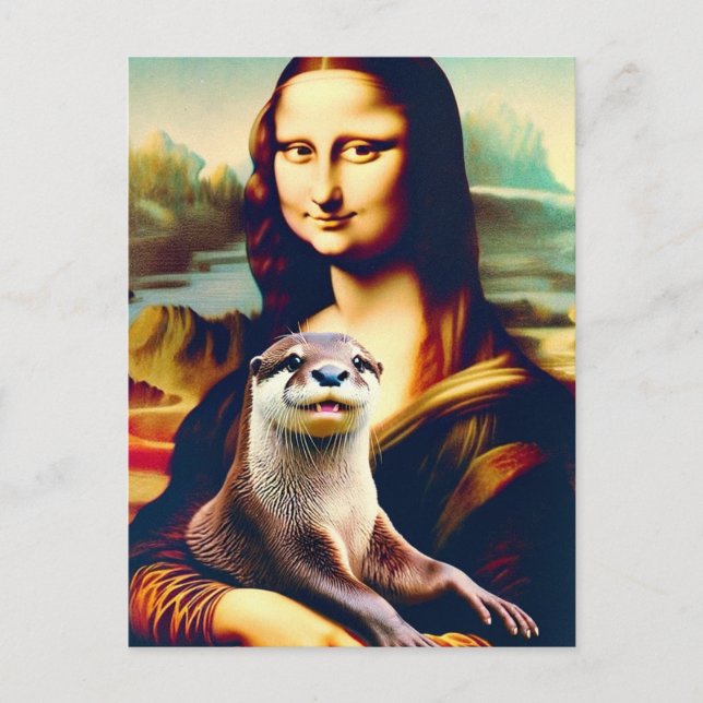 Mona och hennes Otter Vykort (Framsida)