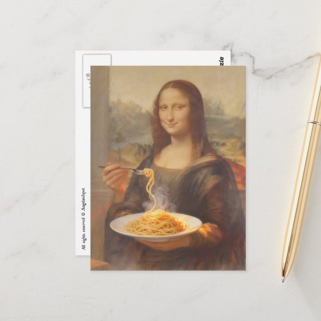 Mona och hennes Spaghetti Vykort (Fram/Back In Situ)