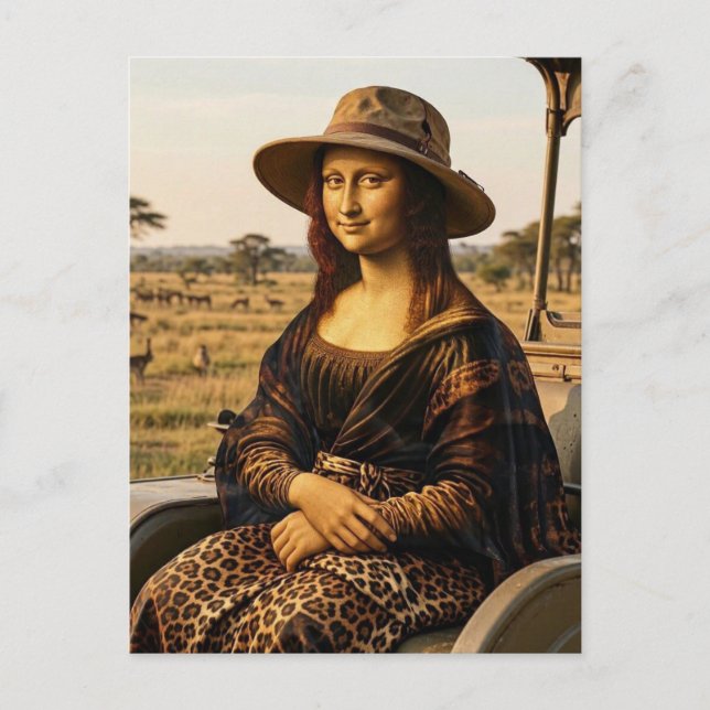 Mona på Safari Vykort (Framsida)
