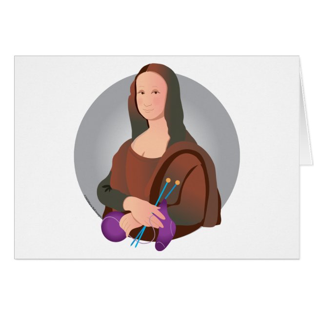 Mona stickor hälsningskort (Framsidan Horizontal)